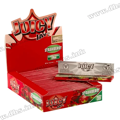 Папір для самокруток Juicy Jays King Size Strawberry в уп. 32 шт